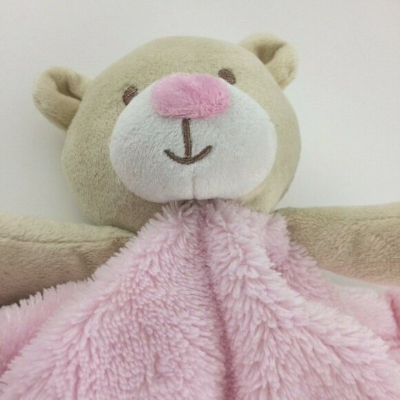 Baby Gear Pink Lovey Plush Teddy Bear I Love Heart Hugs Security Blanket AS IS - Picture 4 of 12